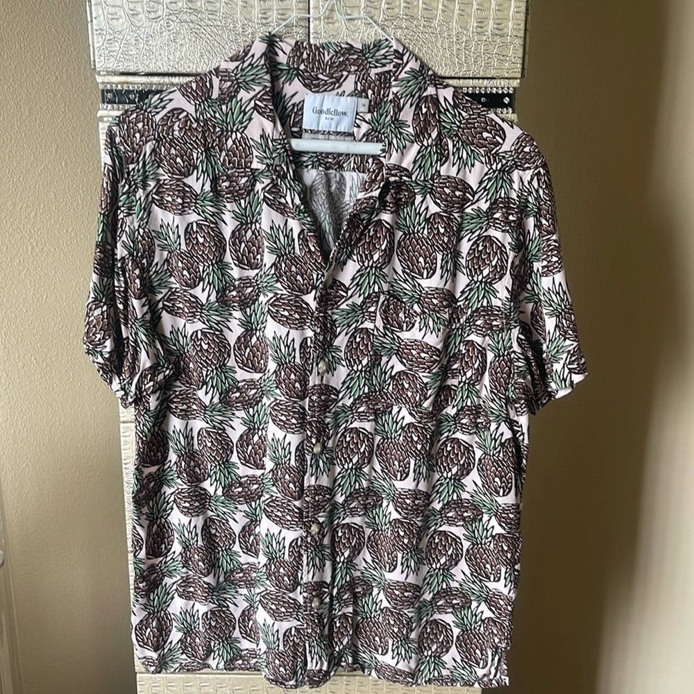 Pineapple button up shirt